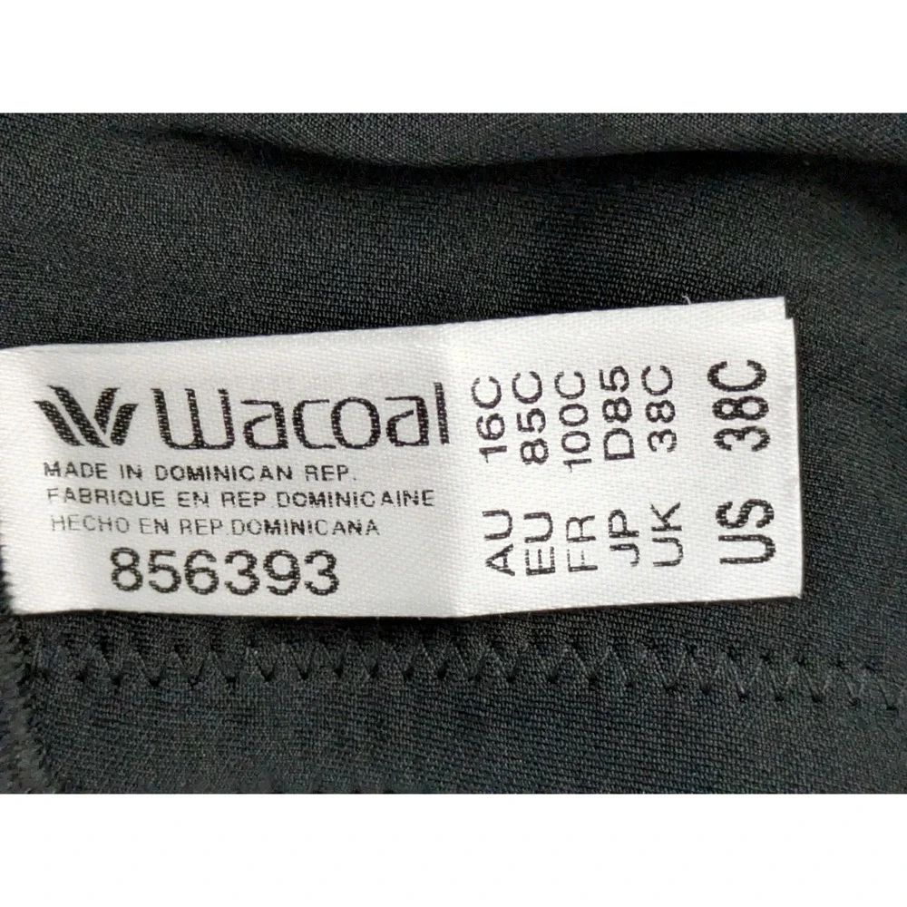 Wacoal 856393 Simply Done Wireless Contour T-Shirt‎ Bra 38C Black Wireless NWT - Picture 4 of 6
